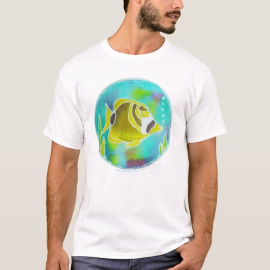 Waschbar Schmetterlings Fisch Batik Kunst T Shirt Zazzle De