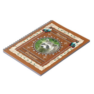 Waschbär - Seite des Schutz-Notizbuches 80 Notizblock