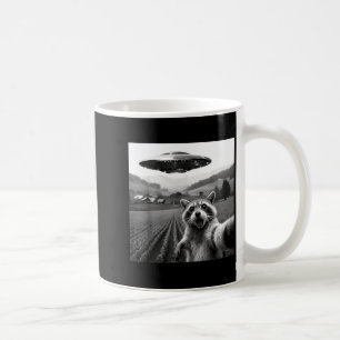 Waschbär-Selfie mit Alien-Ufo Lustiger Waschbär-Al Kaffeetasse