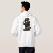 Waschbär Skate Graffiti Hoodie (Schwarz voll)