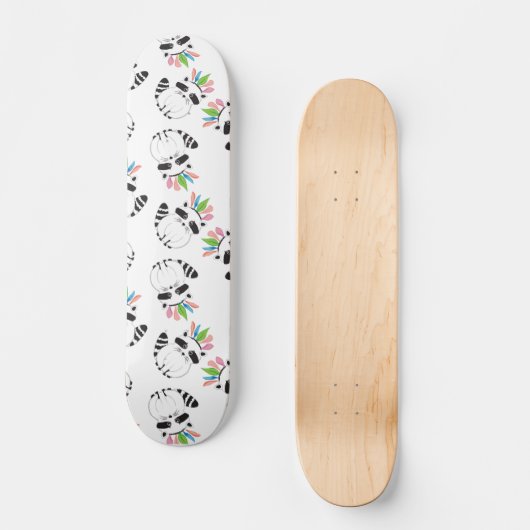 Waschbär Skateboard (Vorderseite)