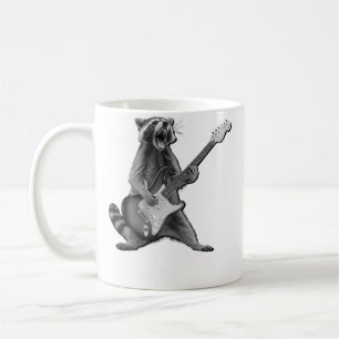 Waschbär spielt Gitarre Rock And Roll Geschenke fü Kaffeetasse