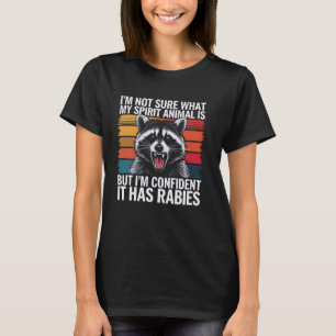 Waschbär Spirit Animal Tollwut Lustig Retro Vintag T-Shirt