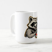Waschbär-Spray Langarm Kaffeetasse (Vorderseite Links)