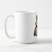 Waschbär-Spray Langarm Kaffeetasse (Links)