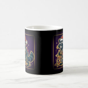 Waschbär stiehlt Weihnachtsbeleuchtung Tasse