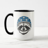 Waschbär-Stuntfahrer Tasse (Links)