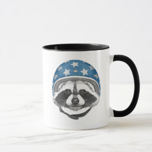 Waschbär-Stuntfahrer Tasse