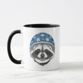 Waschbär-Stuntfahrer Tasse (Links)