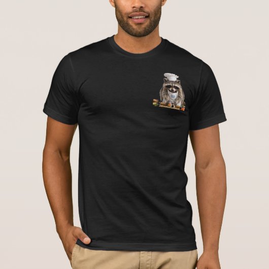 Waschbär-Sushi-Koch T-Shirt (Vorderseite)