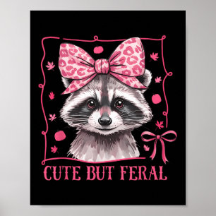 Waschbär Süß Aber Wild Kleinkind Lustige Tiergesch Poster