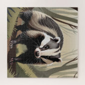 Waschbär, süß, Tier, für Kinder Puzzle (Horizontal)