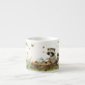 Waschbär-Teeparty Espressotasse (Vorderseite)