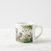 Waschbär-Teeparty Espressotasse (Rechts)
