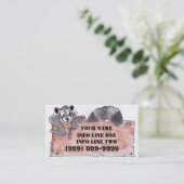 Waschbär-Tischler-Visitenkarte Visitenkarte (Stehend Vorderseite)