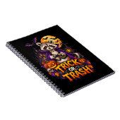 Waschbär Trick or Trash Vampir Halloween Notizblock (Rechte Seite)