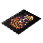 Waschbär Trick or Trash Vampir Halloween Notizblock (Linke Seite)