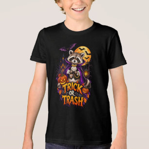 Waschbär Trick or Trash Vampir Halloween  Tri-Blend Shirt