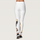 Waschbär trinkt Eiskaffee Leggings (Rückseite)