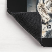 Waschbär trinkt Eiskaffee lustiger Tier-Meme Männe Mousepad (Ecke)