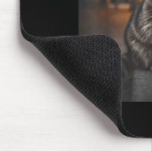 Waschbär trinkt Eiskaffee lustiger Tier-Meme Männe Mousepad (Ecke)
