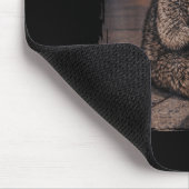 Waschbär trinkt Eiskaffee lustiger Tier-Meme Männe Mousepad (Ecke)