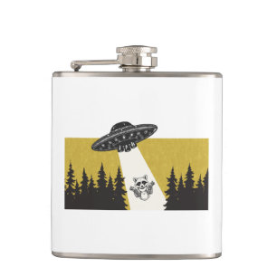 Waschbär-UFO Flachmann