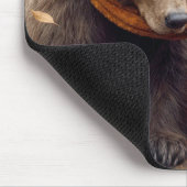 Waschbär und Bär im Herbstwald Mousepad (Ecke)