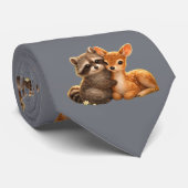 Waschbär und das Rehkitz Krawatte (Gerollt)