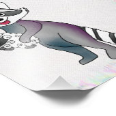 Waschbär und Schaf  Fotodruck (Ecke)