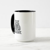 Waschbär Unfug dunkel Tasse (Vorderseite Links)