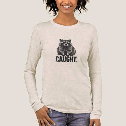 Waschbär Unfug dunkel Tri-Blend Shirt (Vorderseite)