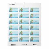 Waschbär unterm Baum Adressaufkleber (Vorne)