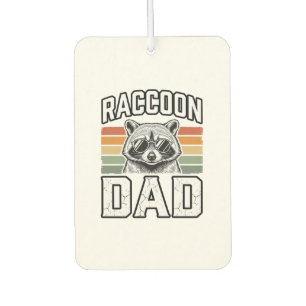 Waschbär-Vater Vintage-Gravur Retro-Vector-Design_ Autolufterfrischer