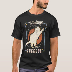 Waschbär Vintage Retro Klassische Tierliebe T-Shirt