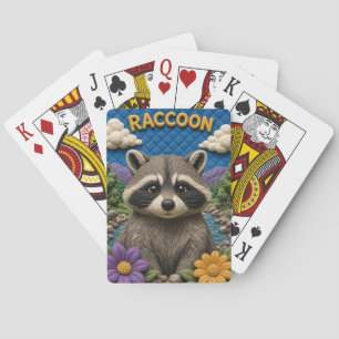 Waschbär-Wald-Bach Moderne KlayKoo Spielkarten