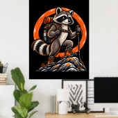 Waschbär-Wanderer – Wilde Pfade Poster (Heimbüro)