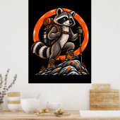 Waschbär-Wanderer – Wilde Pfade Poster (Küche)