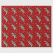 Waschbär-WeihnachtsPackpapier Geschenkpapier (Flach)