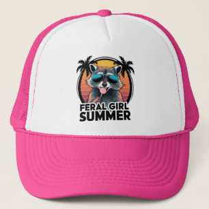 Waschbär Wilde Mädchen Sommer Vintage Opossum Lieb Truckerkappe