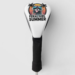 Waschbär Wilde Mädchen Sommer Vintage Oppossum Lie Golf Headcover