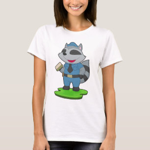 Waschbären-Cop-Sandwich-Polizei T-Shirt