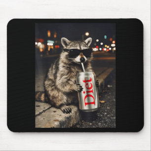 Waschbären Diät-Limonade lustiges Tier Meme GenZ d Mousepad