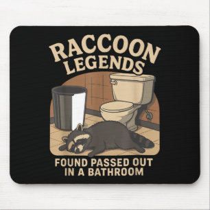 Waschbären-Legenden in einem zerbombten Badezimmer Mousepad