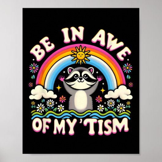 Waschbären-Meme wird von meinem Autismus-Meme in E Poster (Vorne)
