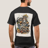 Waschbären-Party T-Shirt (Rückseite)