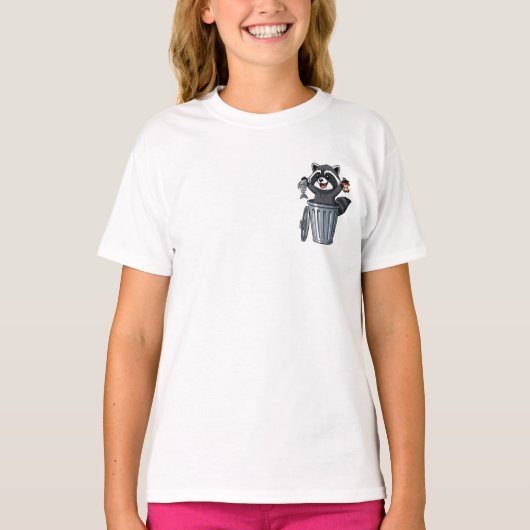 Waschbären-Plünderer-Kinder T-Shirt (Vorderseite)