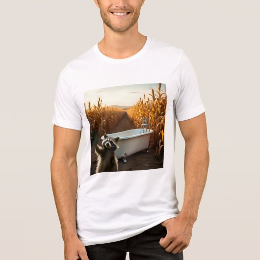 Waschbären-Selfie 1 Tri-Blend Shirt (Vorderseite)