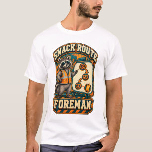Waschbären-Snack-Routen-Vorarbeiter-Logistik T-Shirt