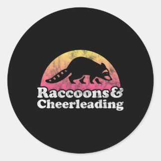 Waschbären und Cheerleading Waschbär und Cheerlead Runder Aufkleber